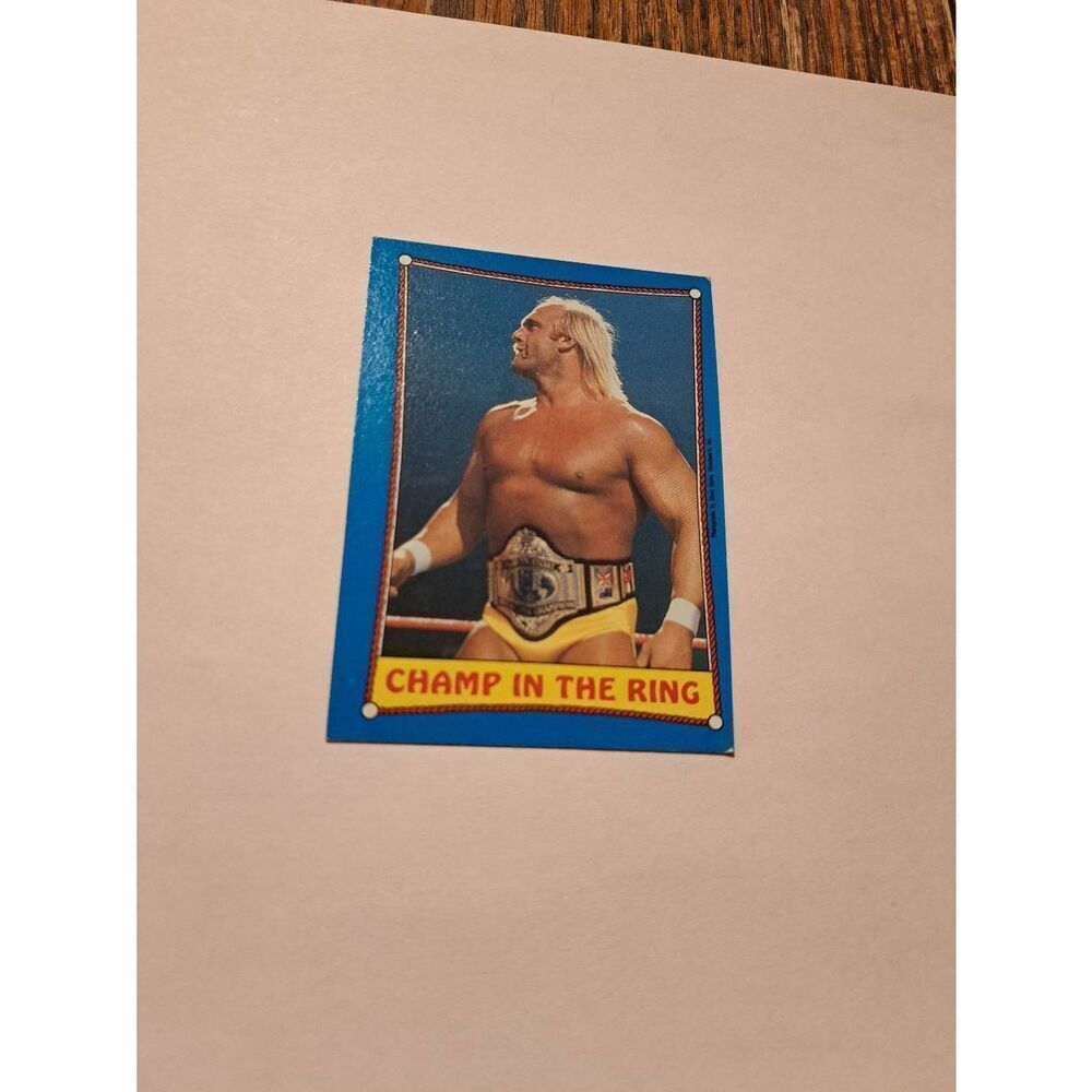 1987 Topps WWF Hulk Hogan #37 Champ in the Ring Wrestling Card Titan Sports